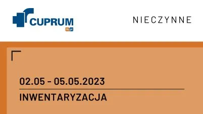 Nieczynne z powodu inwentaryzacji!