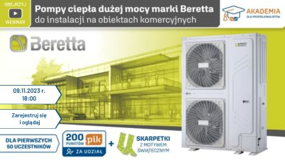 Webinarium: Pompy ciepła dużej mocy marki Beretta