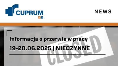 Firma nieczynna w dniach 19 - 20.06.2025