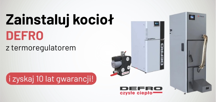 DEFRO – 10-letnia gwarancja na wymiennik ciepła z termoregulatorem