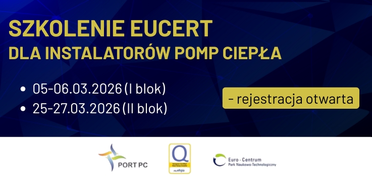 PORT PC – szkolenie EUCERT dla instalatorów pomp ciepła (zapisy otwarte)