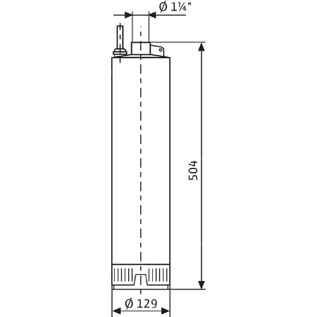 Pompa głębinowa 1-fazowa WILO Sub TWI 5-306EM-FS częstotliwość 50 Hz, moc 0.75 kW 5.6 A, prędkość obrotowa 2810 obr/min