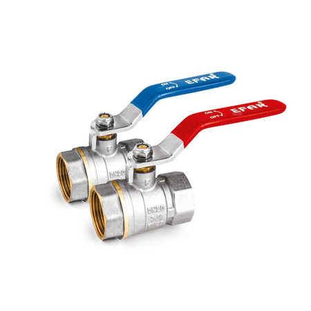 Kurek kulowy do wody, powietrza, glikolu (rączka) ART. 120 EFAR 15/150 DN3/8" Czer.