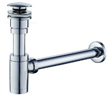 Syfon umywalkowy but. okrągły pod. prost fi 32 korek klik-klak 1 1/4 bez przelewu -AKCES