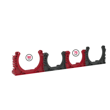 HEATPEX ARIA CONNECT Uchwyt do rury 90 mm czerwony - 100 szt.
