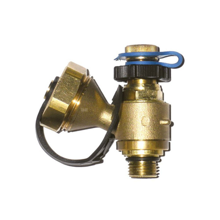 Zawór regulacyjno-pomiarowy HERZ 0284 mosiądz (niebieski), 1/4'' Gwint zewnętrzny