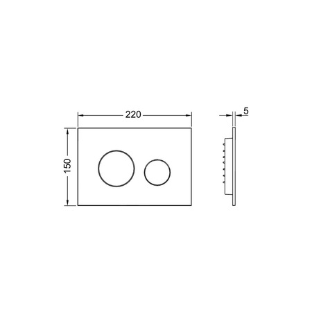 Przycisk spłukujący do stelaża (Mechaniczny) TECE loop tworzywo, kolor czarny połysk