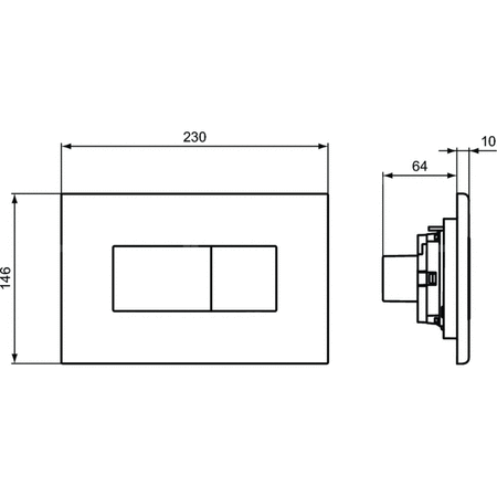 SOLEA PRZYCISK CHROM LOGO IS
