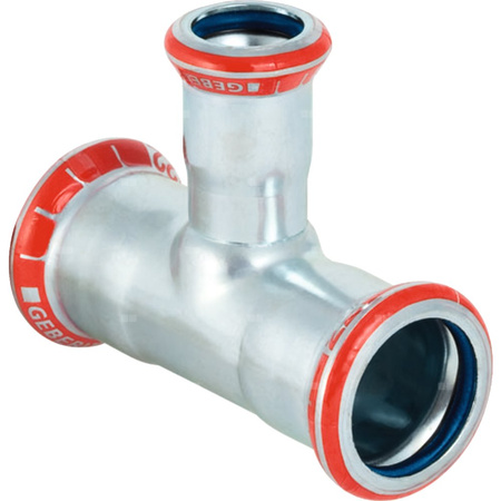 Trójnik GEBERIT Mapress C-Stahl FKM redukcja 90' stal (ocynk) 54 mm x 42 mm x 54 mm MZ