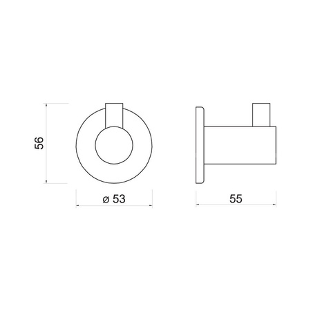 SMILE wieszak pojedynczy, chrom
