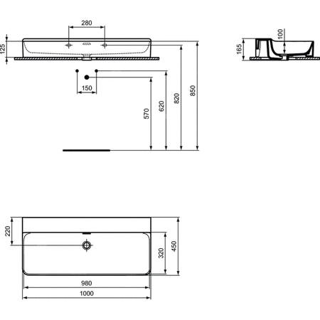 CONCA UMYWALKA 100 B/O OF SZLIFOWANA