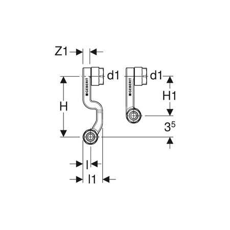 Śrubunki przyłączeniowe Geberit do Eurokonus