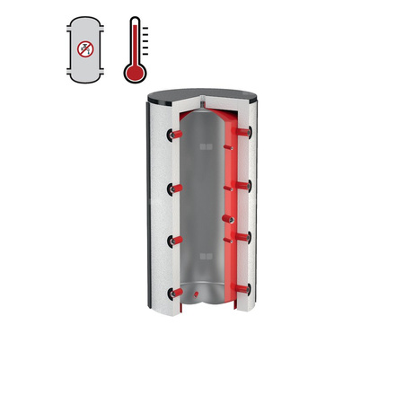 Zbiornik buforowy stojący FLAMCO MEIBES PS 600 pojemność 600 l 3 bar bez wężownicy