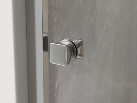 Drzwi przesuwne DUO SLIDE 110x195 chrom, szkło bezbarwne-BESCO