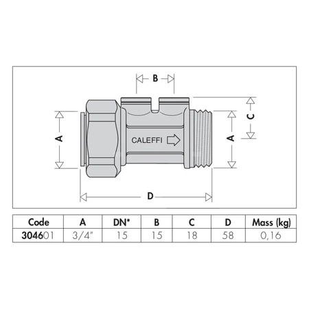 Kompaktowy zawór zwrotny z nakrętką Typu EA. Z możliwością nadzoru DN 15