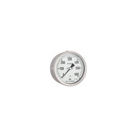 Manometr z rurką Bourdona AFRISO RF glicerynowy -1/15 bar ekscentryczne G1/2B fi 160 mm, kl. 1,0%