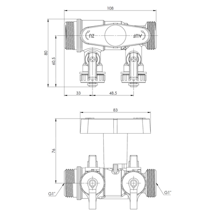 Armatura do napełniania i płukania instalacji AFC, G1''