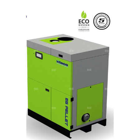 Kocioł na pellet VITECO EG PELLET L 25 kW z przyłączem c.o. z zasobnikiem o pojemności 170 l