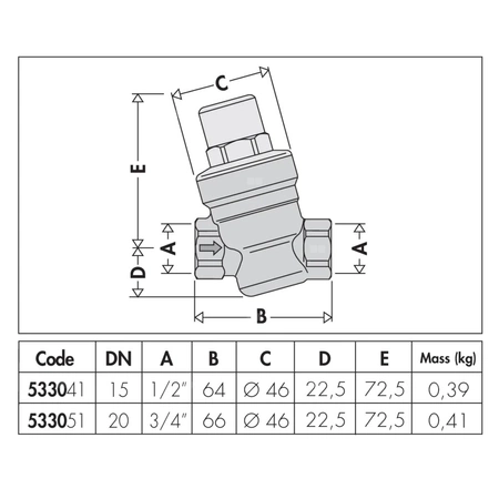 Regulator ciśnienia – wersja skośna 1/2"