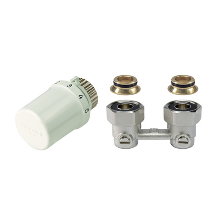 Zestaw do grzejników dolnozasilanych: głowica Thera-6 T3019 + zawór Verafix VK , kątowy, 3/4" V2496EX020A