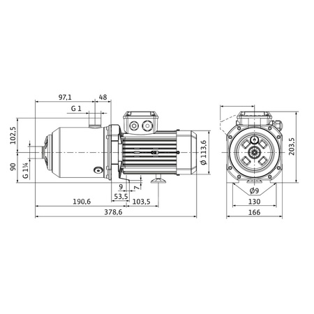 Wysokociśnieniowa pozioma pompa do wody Wilo-MEDANA CH1-L.602-1/E/E/10T