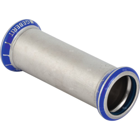 Mufa GEBERIT Mapress Edelstahl FKM przesuwna, stal nierdzewna, 18 mm, DN 15 x 18 mm x DN 15 (mufa zaprasowywana x mufa zaprasowywana), (głębokość: 15 mm) z uszczelką