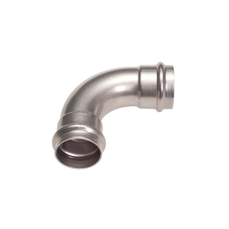 Inox Łuk Dwukielichowy 90º 15mm