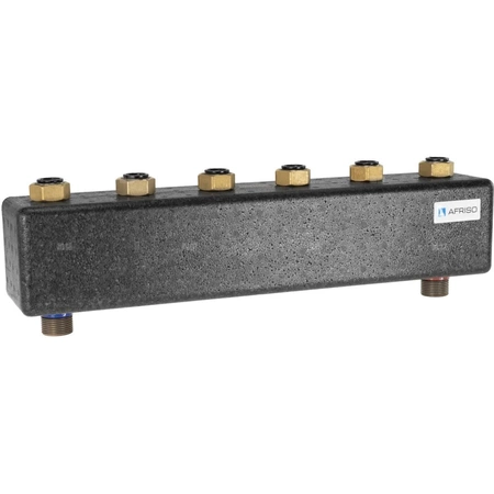 Rozdzielacz do instalacji c.o. AFRISO KSV 90-3 HW GZ 1'', 3-obieg. Nakrętka 1'', max. 50 kW