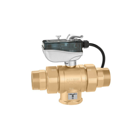 Trójdrożny zawór kulowy z napędem, typ "L" 24V