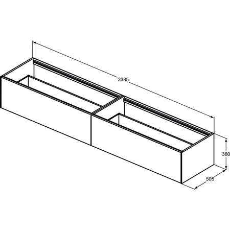 CONCA SZAFKA 240X50X37 2 DR NOWTOP DKWN
