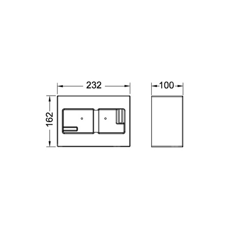 TECEbox - szablon styropianowy do montażu przycisku spłukującego do stelaża WC TECEbox w przypadku montażu przycisku w wersji zlicowanej