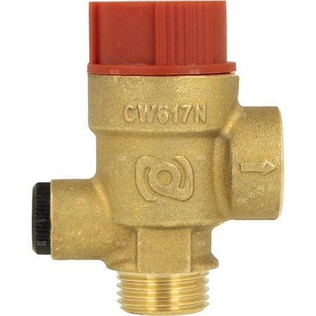 Zawór przelewowy AFRISO MS z wyjściem na manometr mosiądz 1,5 bar GZ x GW 1/2'' x 3/4''