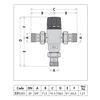 Regulowany termostatyczny zawór mieszający z zaworami zwrotnymi 3/4" 30÷65 st. C