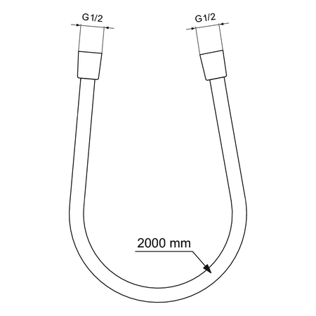 SH Wąż IDEALFLEX 2000mm Chrom