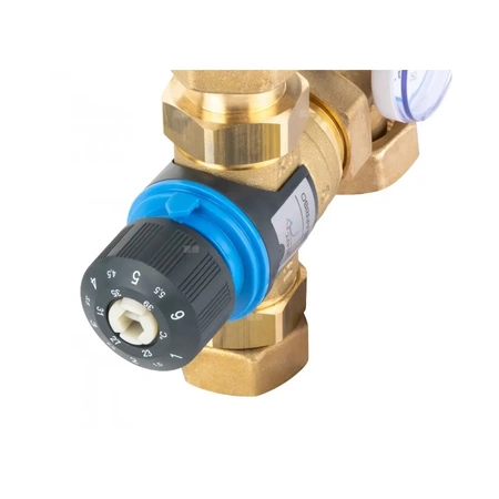 Grupa pompowa AFRISO BTU 501 AP nakrętka x nakrętka 1'' x 1'', z zaworem termostatycznym, z pompą obiegową AFRISO APH 160 15-7/130 mm