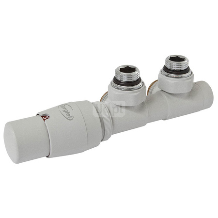 Podwójny zawór termostatyczny prawy [12] srebrny mat