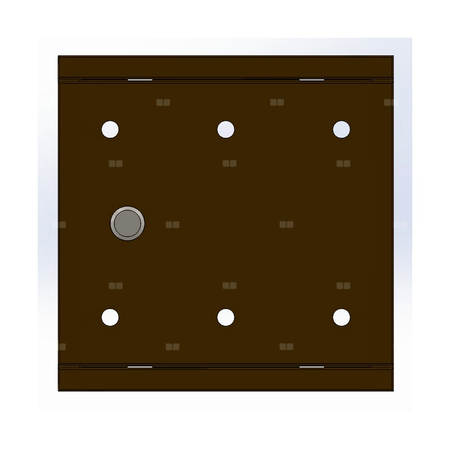 Skrzynka gazowa 250x250 wnękowa, stalowa, RAL 8016 brązowa