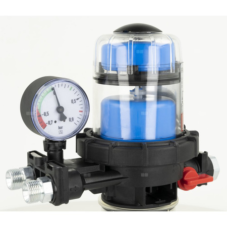 Filtr olejowy AFRISO FloCo-Top-2CM MS-5zintegrowany z odpowietrznikiem fi 3/8''/3/8'' GW x GZ, z wkładem opticlean, maks. przepływ 100 l/h