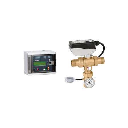 LEGIOMIX - Elektroniczny zawór mieszający 3/4" do c.w.u. . Nadzór nad procesem dezynfekcji. Przyłącza z gwintem zewnętrznym. Zasilanie 230 V.