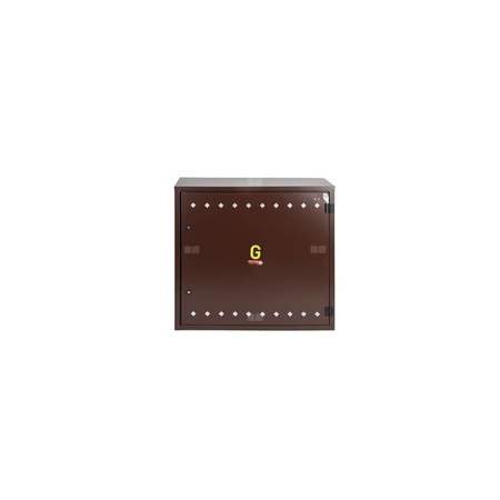 Skrzynka gazowa, 900x850x300, naścienna, metalowa, ze skośnym daszkiem - brązowa