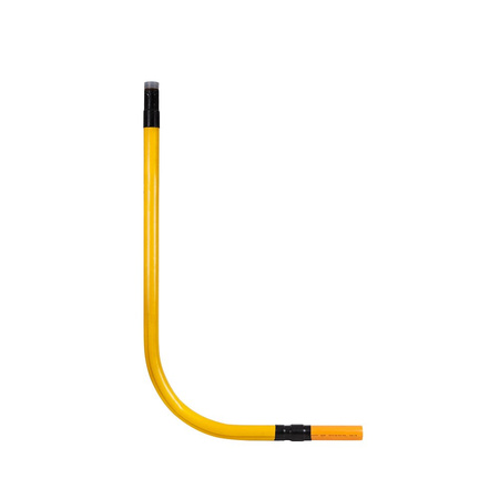 Przyłącze gazu stalowe z rury preizolowanej, PE63 x gwint 5/4", L=500xH=1500