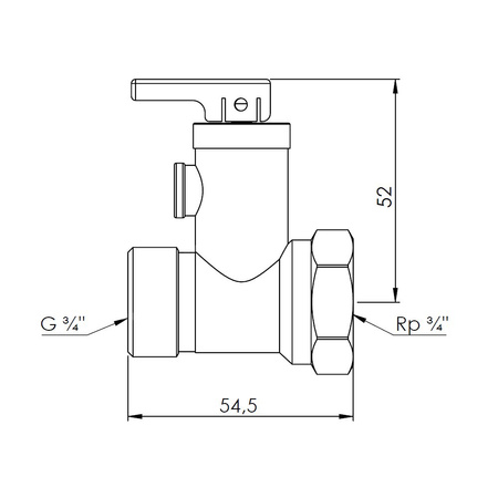 Zawór przelewowy AFRISO AF8 mosiądz GZ x GW 3/4''