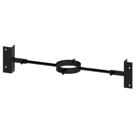 Uchwyt JEREMIAS DWS55 stal nierdzewna (ral9011mb) fi 200 mm (mocowanie - Krokwiowy)