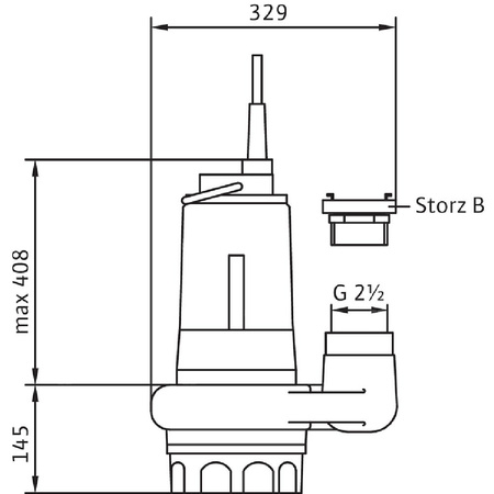 Pompa zanurzeniowa do ścieków WILO EMU KS 20 DS. żeliwo 3 x 400 V, moc 2.8 W 50 Hz
