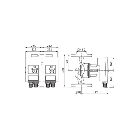 Pompa obiegowa WILO Yonos MAXO-D 80/0,5-12 PN6 1 x 230 V 50/60 Hz, PN 6/6bar