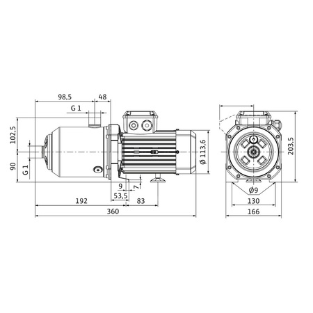 Wysokociśnieniowa pozioma pompa do wody Wilo-MEDANA CH1-L.203-1/E/E/10T