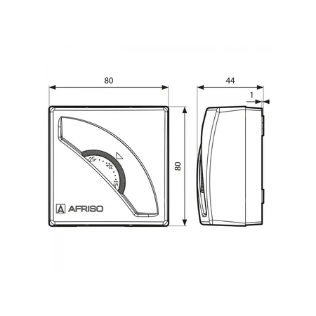 Termostat AFRISO TA3 bez diody ostrzegawczej zasilanie 230 V AC włącz/wyłącz 10-30'C