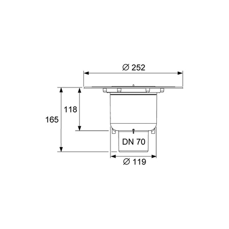 TECEdrainpoint S - odplyw pionowy z kolnierzem uniwersal