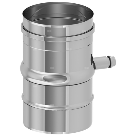 Rura z odpływem kondensatu JEREMIAS TN06110 180mm, długość 200 mm z mufą i korkiem 1/2