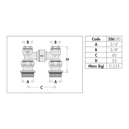 Obejście różnicowe do rozdzielaczy 3/4" GZ